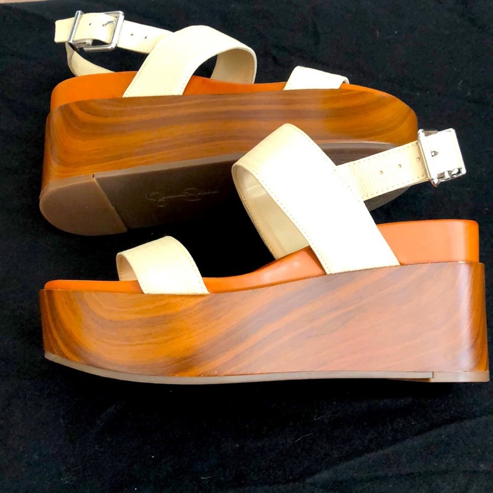 Jessica Simpson Crystil Women’s Retro Y2K‎ Chunky Platform Sandals size 5.5 / 36